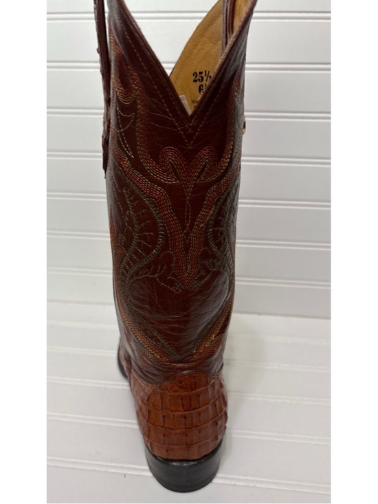 PISTOLERO Exotic Caiman Crocodile Brown Leather Cowboy Boots Mens Size 6.5 main image 7